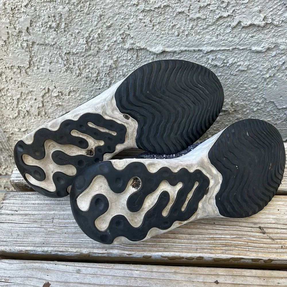 Nike Shoes Men Size 10 React Phantom Run 2 Running Slip On Black Sneakers